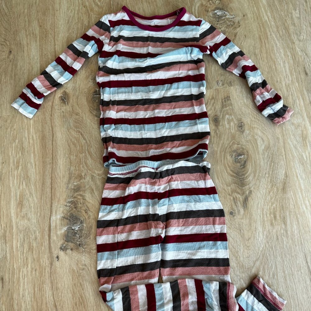 KicKee pants 2 piece striped pajama set